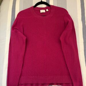 Cyrus Women's Fuchsia Crew Neck Sweater